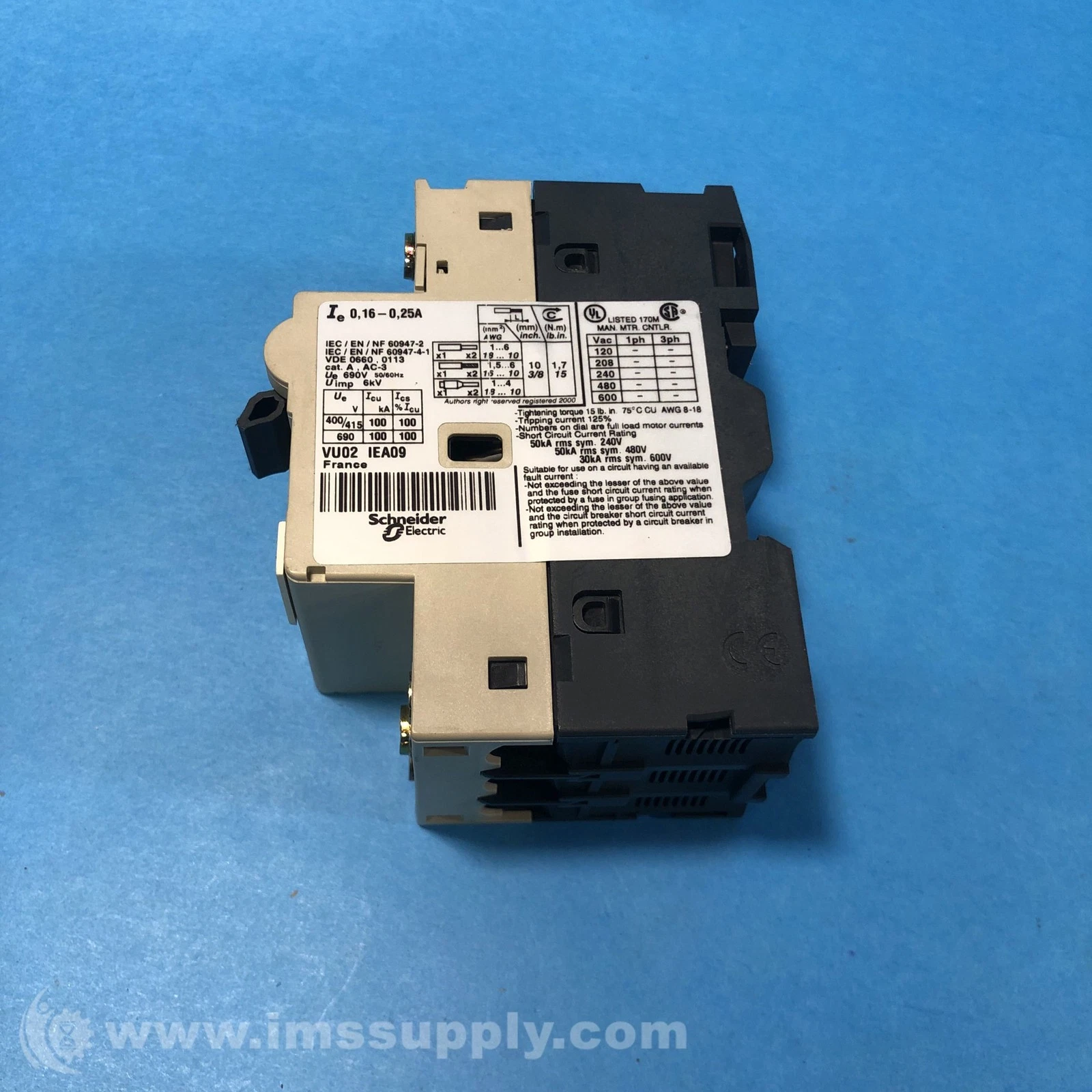 GV2-RS02 MOTOR CIRCUIT BREAKER Schneider Electric